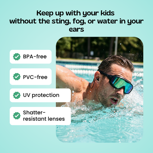 Adult Clip-On Swim Goggles